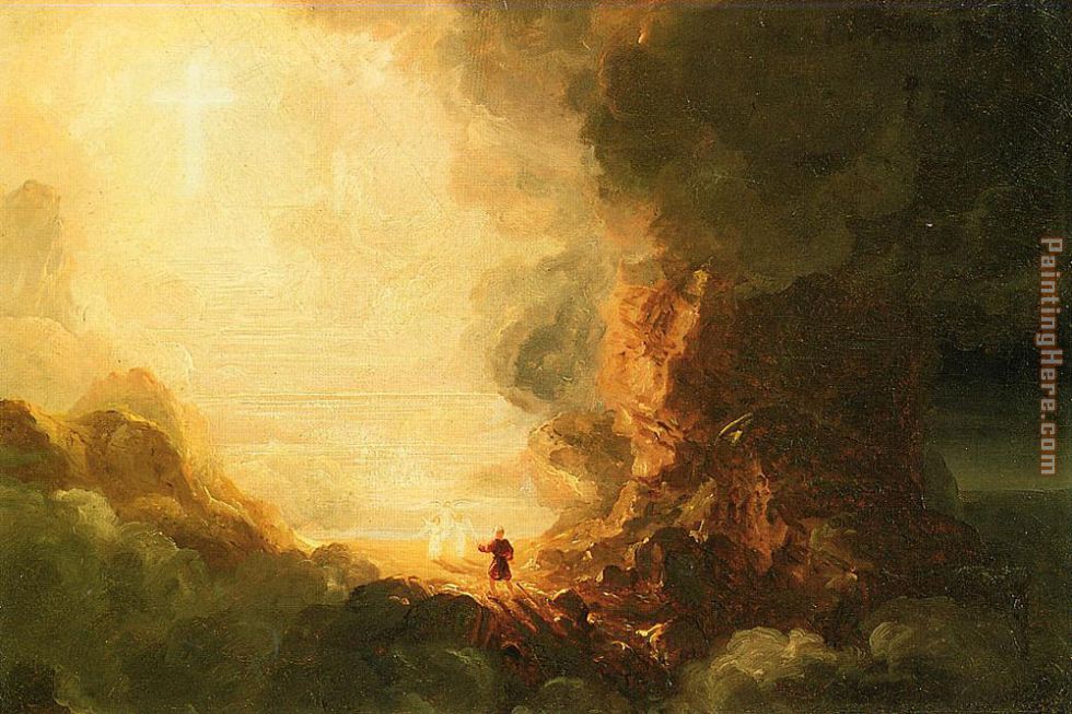 The Pilgrim of the Cross at the End of His Journey painting - Thomas Cole The Pilgrim of the Cross at the End of His Journey art painting